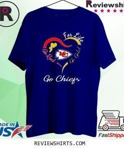 Kansas City Chiefs Heart For Life Go Red Go Gold Go Chiefs T-Shirt