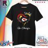 Kansas City Chiefs Heart For Life Go Red Go Gold Go Chiefs T-Shirt