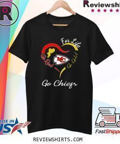 Kansas City Chiefs Heart For Life Go Red Go Gold Go Chiefs T-Shirt