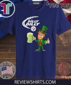 Leprechaun Dilly Dilly Pittsburgh Steelers Patrick's day 2020 T-Shirt
