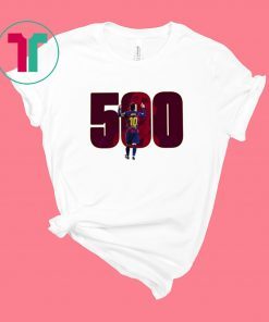 Messi Five Hundred Barcelona Shirt