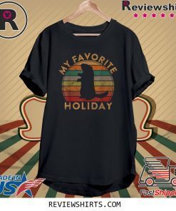 My Favorite Holiday Ground Hog Sunset Gift Groundhog Day T-Shirt