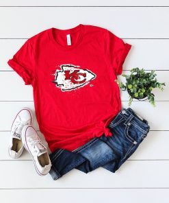 NFL Pro Line by Fanatics Branded Red Kansas City Chiefs Splatter Logo Shirt