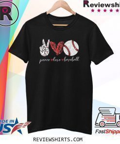 Peace Love Baseball T-Shirt