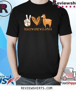 Peace Love Llama Hippie Style Awesome T-Shirt