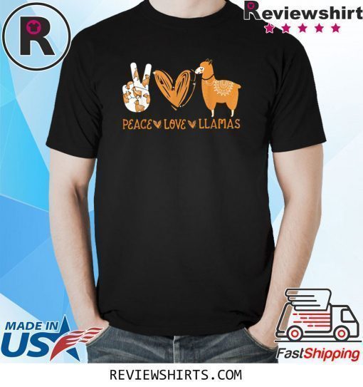 Peace Love Llama Hippie Style Awesome T-Shirt