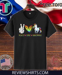 Peace Love Unicorn Hippie Style Awesome Official T-Shirt