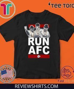 RUN AFC PATRICK MAHOMES AND TRAVIS KELCE KANSAS CITY CHIEFS SHIRT