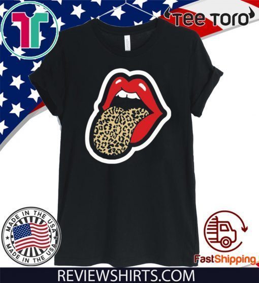 Red Lips Leopard Tongue Shirt