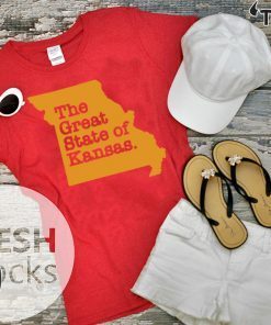 Womens The Great State Of Kansas City Chiefs super bowl Tee Shirt