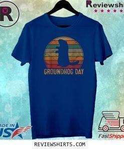 Groundhog Day Sunset Ground Hog Silhouette Vintage Shirts
