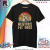 Vintage Pitbull Resting Pit Face Funny Pitbull Lovers T-Shirt