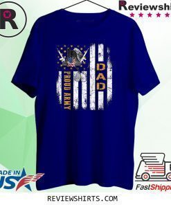 Vintage Proud US Army Dad American Flag Gift Veteran Day T-Shirt