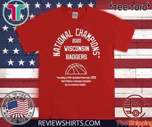 2020 NATIONAL CHAMPIONS OFFICIAL T-SHIRT – WISCONSIN BADGERS
