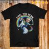 Bernie Riding unicorn Rainbow Feel The Bern T-Shirt