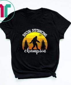 BigFoot Sasquatch Conspiracy Social Distance Champion T-Shirt