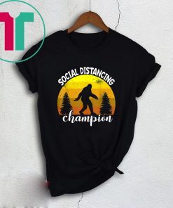 BigFoot Sasquatch Conspiracy Social Distance Champion T-Shirt