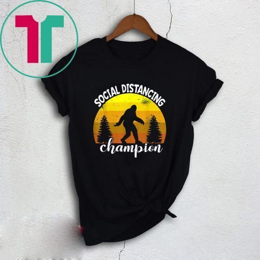 BigFoot Sasquatch Conspiracy Social Distance Champion T-Shirt