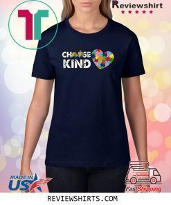 Choose Kind Autism Awareness Month Costume Puzzle Ribbon T-Shirt
