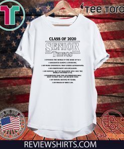 Class of 2020 Senior Things Stranger Things Shirt