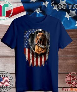 Dachshund Dog Name American Flag Shirt