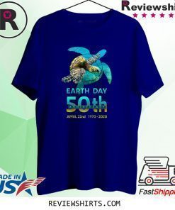 Earth Day 50th Anniversary Sea Turtle Silhouette Shirt