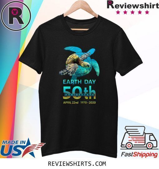 Earth Day 50th Anniversary Sea Turtle Silhouette Shirt