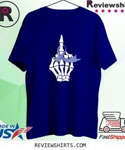 Fuck Esophageal Cancer Middle Finger Periwinkle Ribbon T-Shirt