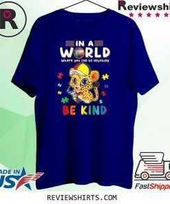 In A World Where You Can Be Anything Cheetah Be Kind Autism Shirt