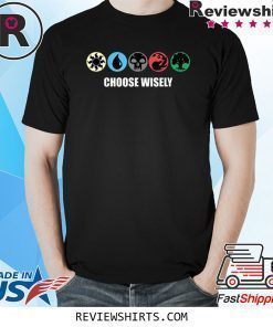 Mana Symbols Gathering Magic Choose Wisely Blue Red Green Shirt