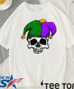 Mardi Gras Carnival Mask Sugar Skull Jester Clown Official T-Shirt