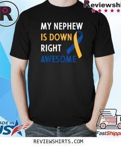 My Nephew Is Down Right Awesome Down Syndrome Nephew T-Shirt