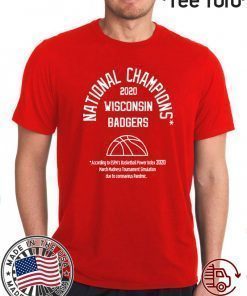 NATIONAL CHAMPIONS WISCONSIN BADGERS 2020 T-SHIRT