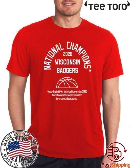 NATIONAL CHAMPIONS WISCONSIN BADGERS 2020 T-SHIRT