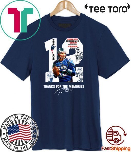 NEW ENGLAND PATRIOTS Thank You For The Memories 20 Years T-Shirt