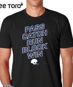 PASS CATCH RUN BLOCK WIN TENNESSEE TITANS T-SHIRT