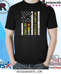 Proud US Air Force Vietnam Veteran American Flag T-Shirt