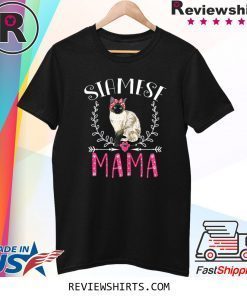Siamese Mama Graphic Cat Lover Shirt