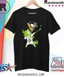 St Patrick Day Dabbing Unicorn Hockey Pittsburgh Penguin Shirt