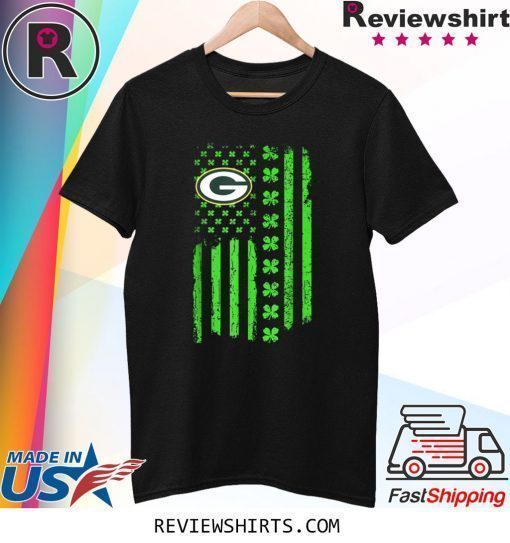 St Patricks Day Irish American Flag Paddy Green Bay Packer Shirt