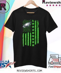 St Patricks Day Irish American Flag Philadelphia Eagle T-Shirt