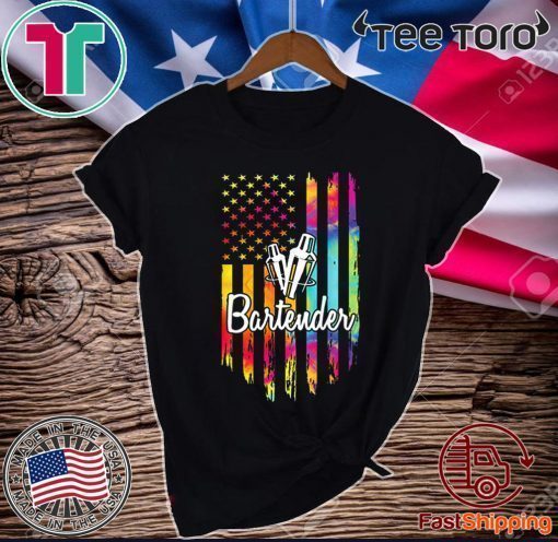 Bartender Flag American USA Vintage Shirt