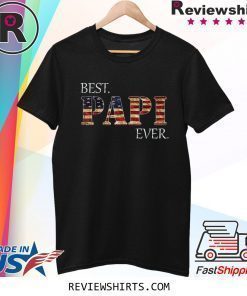 Vintage Best Papi Ever American Flag For Father's Day Gift T-Shirt