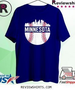 Vintage Minnesota Baseball Minneapolis Twin City Skyline T-Shirt