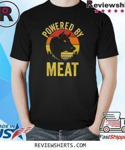 Vintage Powered By Meat Carnivore Meat Eater Shirt