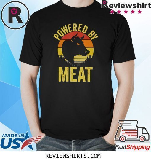 Vintage Powered By Meat Carnivore Meat Eater Shirt