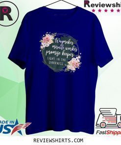 Waymaker Miracle Worker Promise Keeper Light Floral Shirt