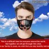 American Flag Skull Face Mask Antibacterial Fabric MP 2.5