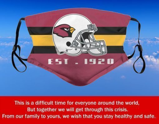 American Football Team Arizona Cardinals Face Mask – Filter Face Mask Activated Carbon