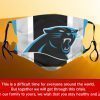 American Football Team Carolina Panthers Face Mask – Filter Face Mask Activated Carbon